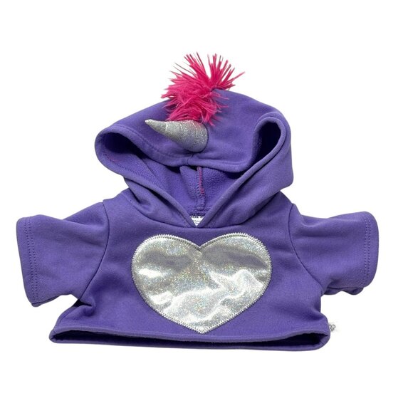 BUILD A BEAR Lot Purple Clothing Pieces Best Friends BFF Tie-Dye Skater Hoodie - Picture 5 of 12